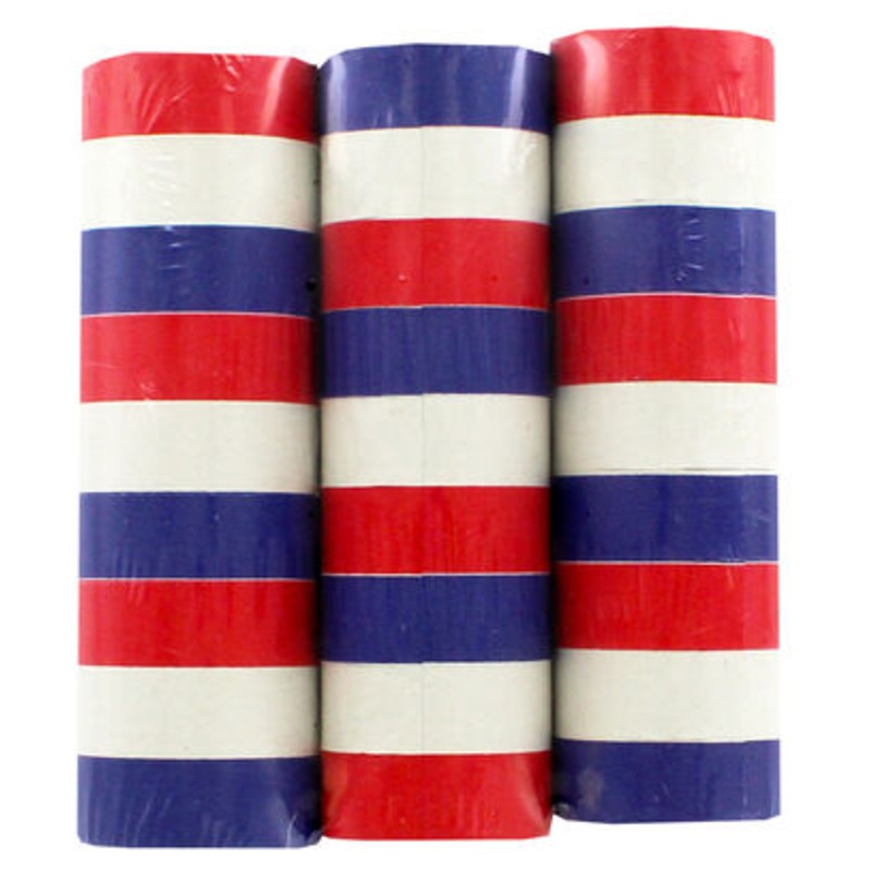 Paper Streamers Great Britain Red White Blue 14mm x 4m 994910 (Parcel Rate)