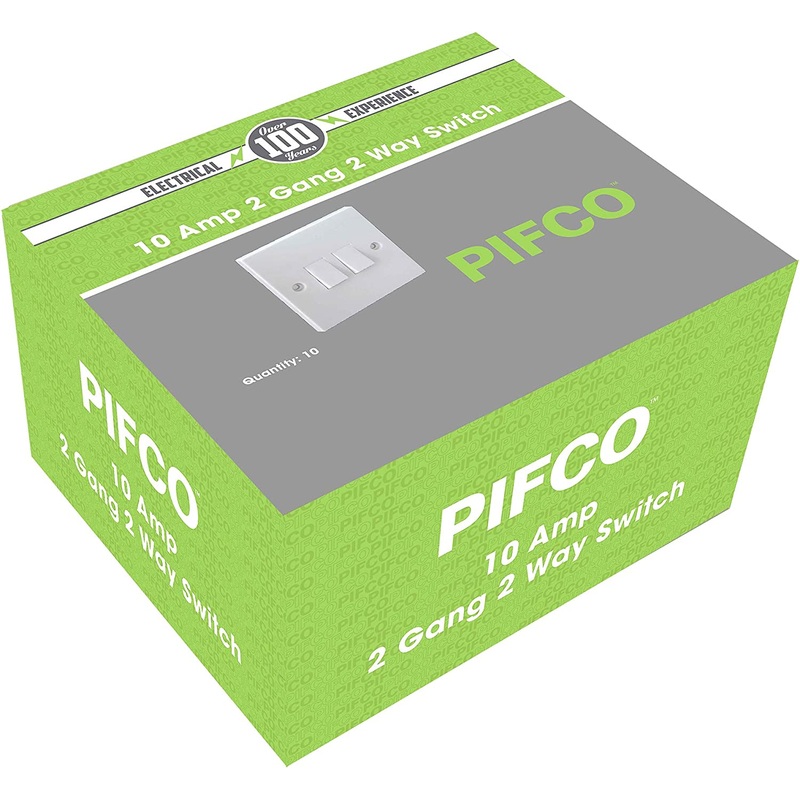 PIFCO 2 Gang 2 Way Wall Switch PIF2025 (Parcel rate)