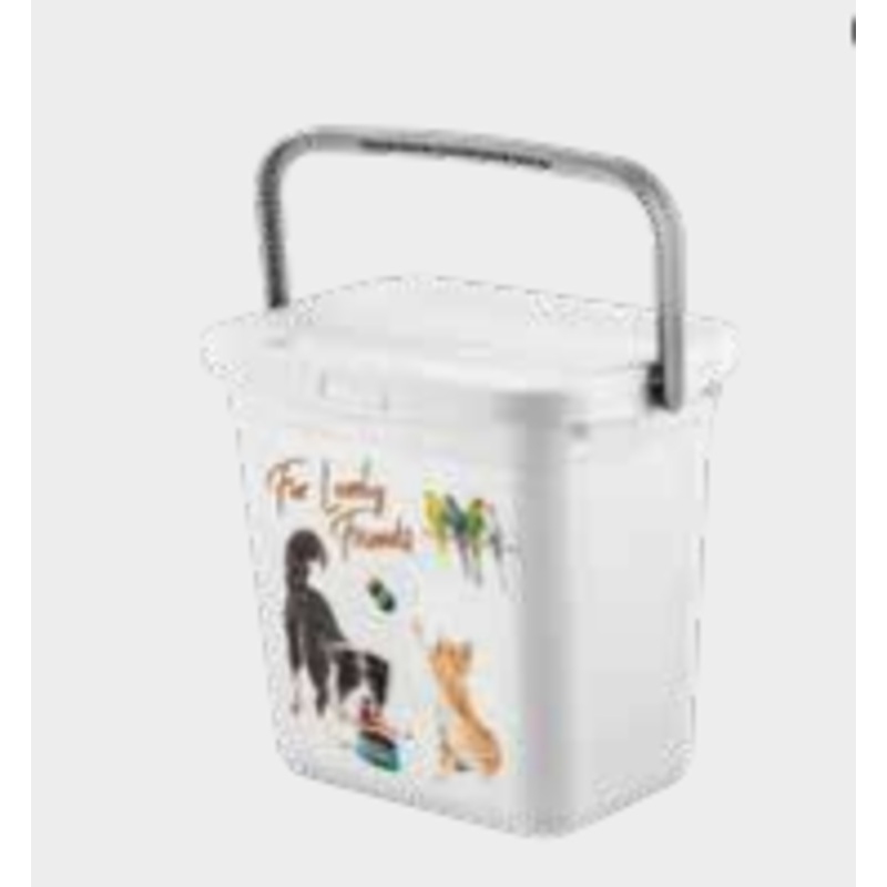 Plastic Square Bucket with Handle 24 x 20 cm Assorted Animal Print Design AK483 (Parcel Rate)