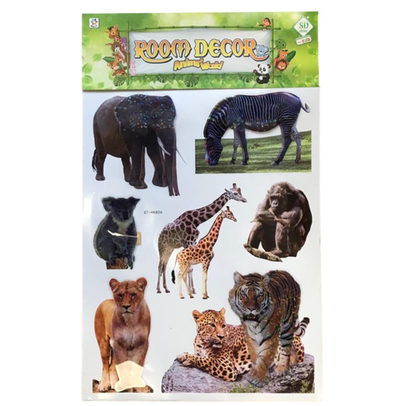 Room Dcor Large Wall Stickers Animals / Dinosaurs Assorted Designs 6611 (Parcel Rate)