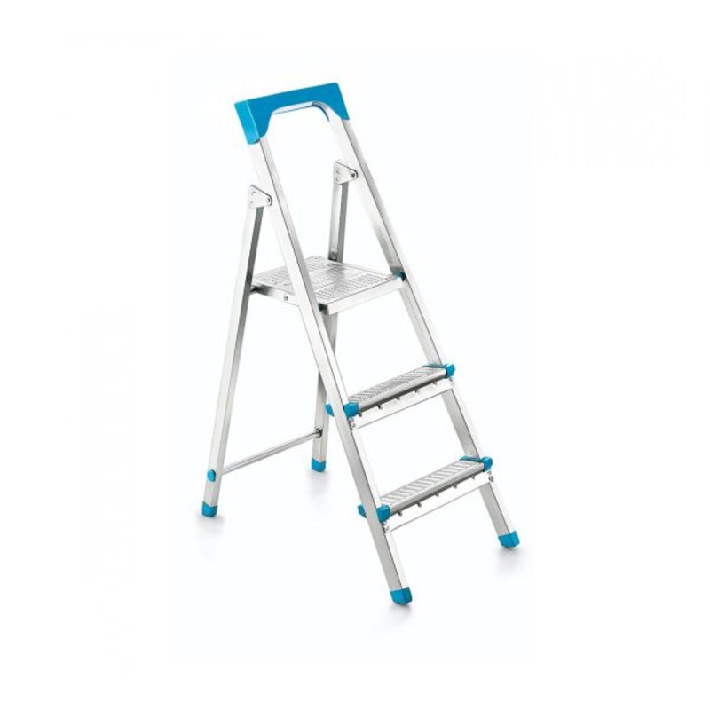 2 + 1 Multipurpose Metal Indoor Outdoor Step Ladder 11002 (Big Parcel Rate)