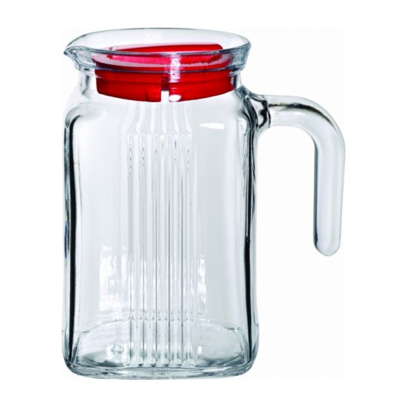 PB Frigo Glass Water Jug with Red Lid 600ml 80122 (Parcel Plus Rate)