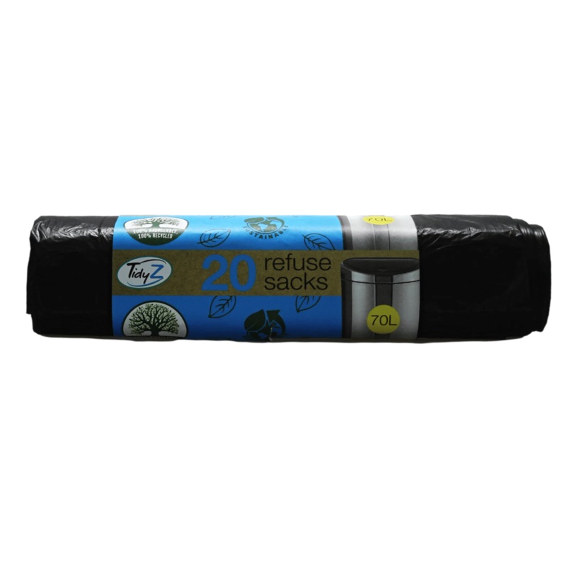Refuse Sacks Bin Bags 70 Litre Roll of 20 B0248A (Parcel Rate)