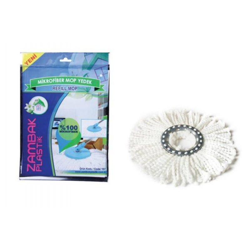 Replacement Round Spin Microfibre Refill Mop Head 16.5 cm ZP187 (Large Letter Rate)