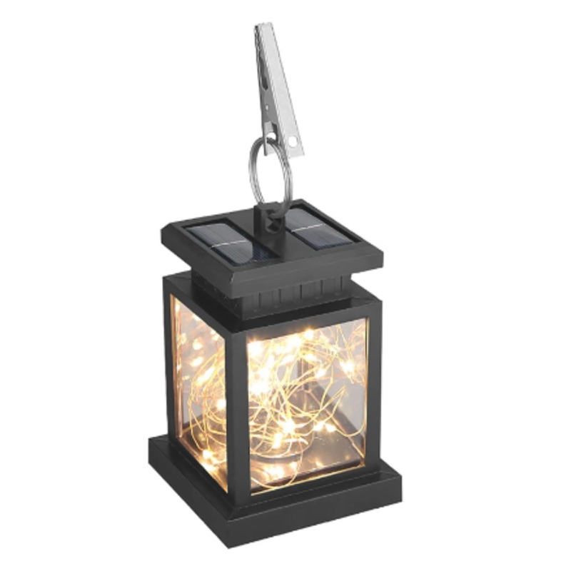 Solar Umbrella Lantern with Peg Clip Garden Decoration Light Fairy Light Stars Design 6701