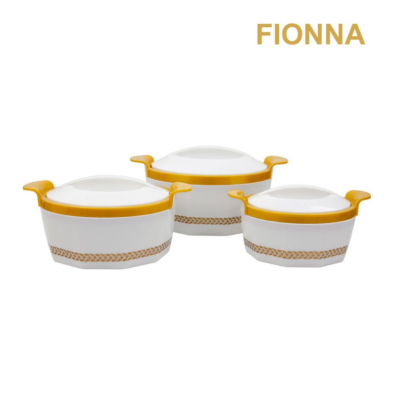 SQ Professional Fionna Hot Pot Set of 3 1.0 – 1.5 – 2.5L White 9353 (Big Parcel Rate)