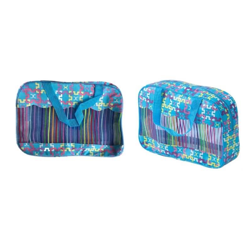 Bathroom Make-up Toiletry Travel Bag with Handles 26 x 17 x 6.5 cm Assorted Colours 3454 (Parcel Rate)
