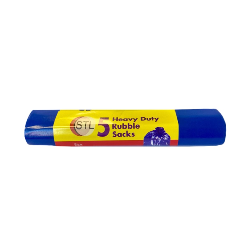 Blue Rubble Sacks Bin Bags 510 x 760mm Roll of 5 RBAG05 (Parcel Rate)