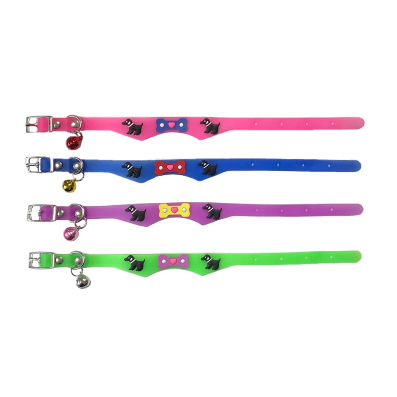 Pet Dog Cat Collar with Bell 28 cm Assorted Colours 6720 (Parcel Rate)