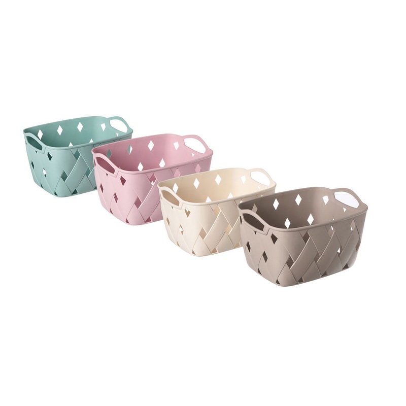Plastic Bathroom Shower Caddy Storage Basket 27 x 21 x 15 cm Assorted Colours 6826 (Parcel Rate)