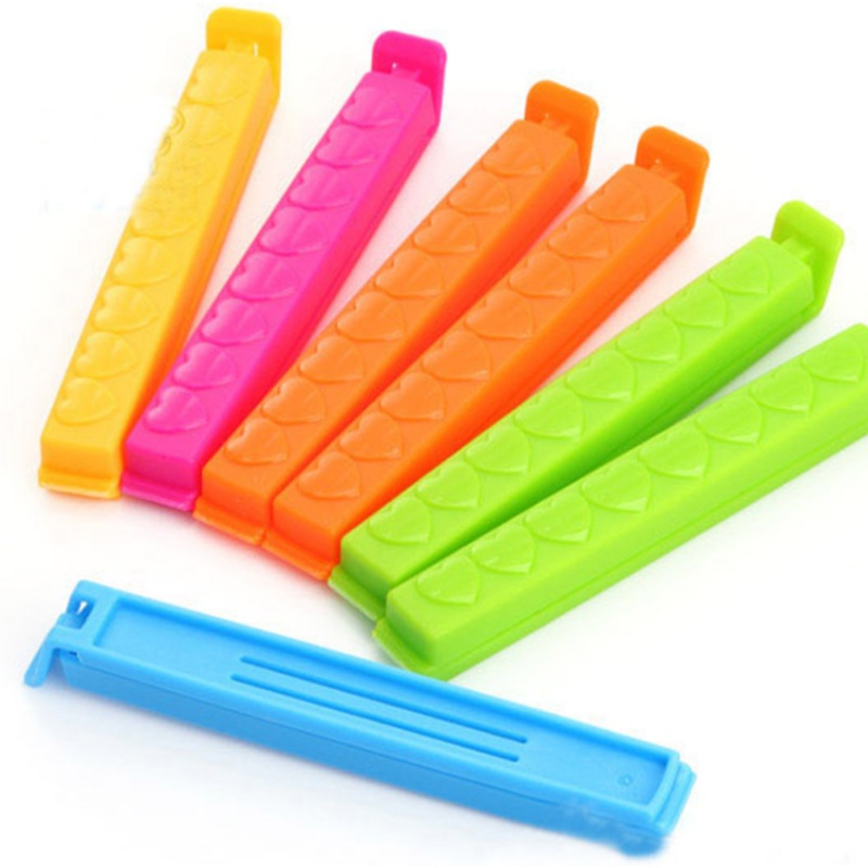 Plastic Food Storage Bag Sealing Clips Pack of 6 Assorted Sizes 6852 (Parcel Rate)