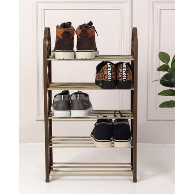Plastic Shoe Organiser Rack 5 Tier 74 x 18 cm Assorted Colours 6814 (Big Parcel Rate)