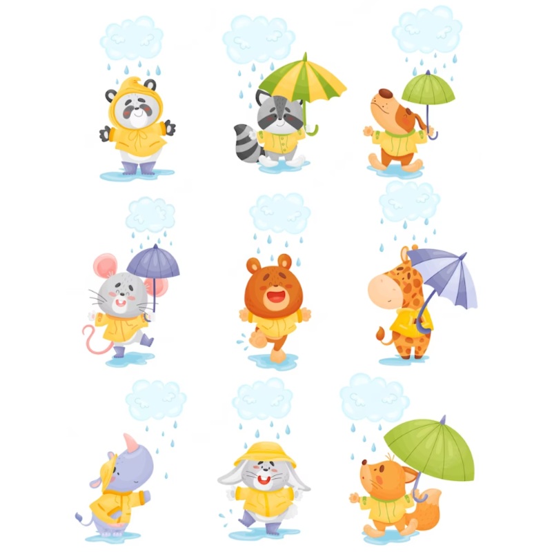 Room Decor 3D Effect Wall Stickers 60 x 35 cm Animal Designs Assorted Designs and Colours 7130 (Parcel Rate)