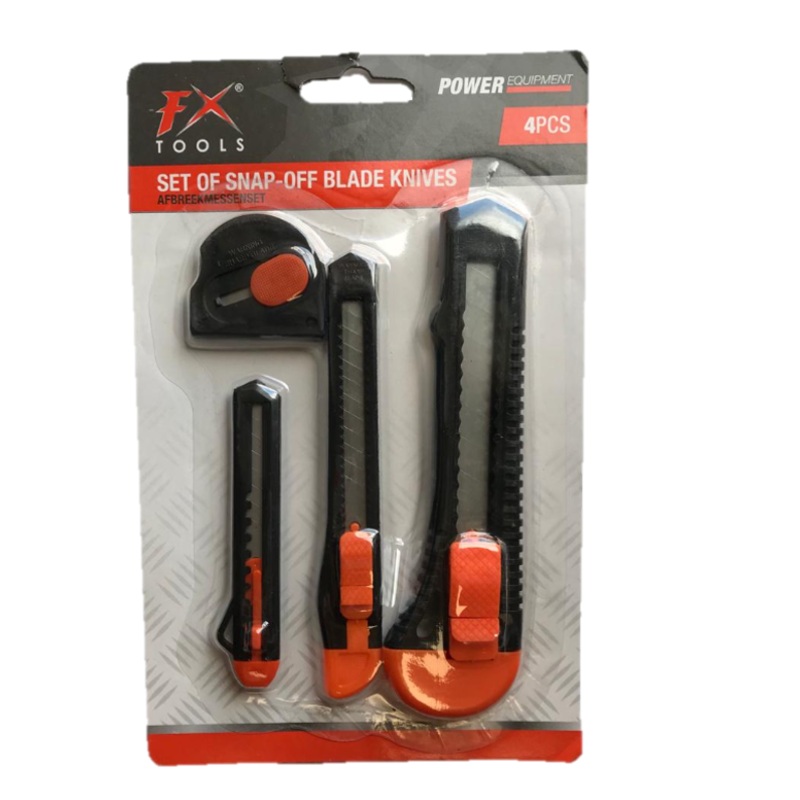 Snap-Off Blade Knives Stanley Knife Set 4pcs 6916 (Parcel Rate)