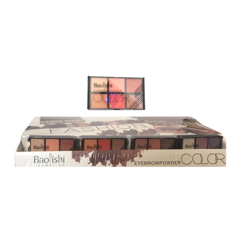 Baolishi  Eyebrow Powder / Eyeshadow Palette 7 x 5 cm Assorted Colours Box of 24 89304 (Parcel Rate)