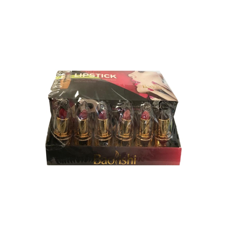 Baolishi Lipstick Assorted Colours Box of 24 0610 (Parcel Rate)