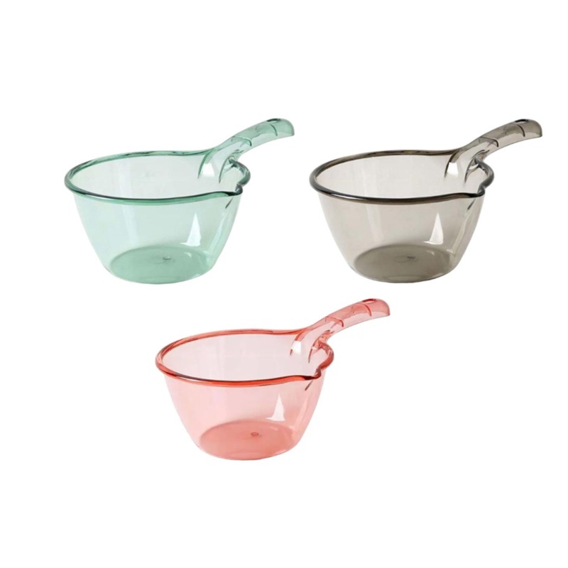 Bathroom Transparent Coloured Plastic Water Scoop 29 cm Assorted Colours 6809 (Parcel Rate)