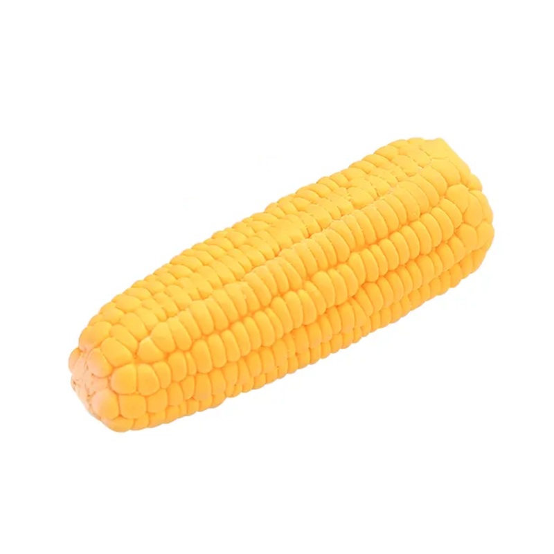 Pet Dog Toy Squeaky Yellow Corn Cob Maize 16 cm 7087 (Parcel Rate)