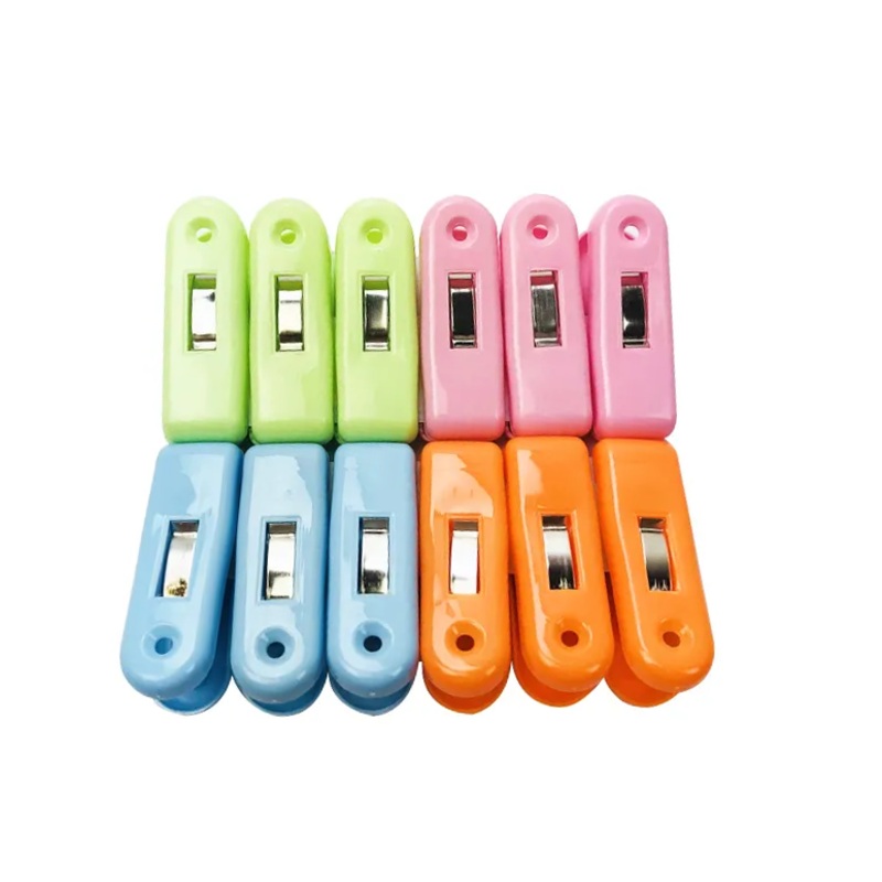 Plastic Clothes Laundry Pegs 6.5 x 2 cm Pack of 12 Assorted Colours 7065 (Parcel Rate)