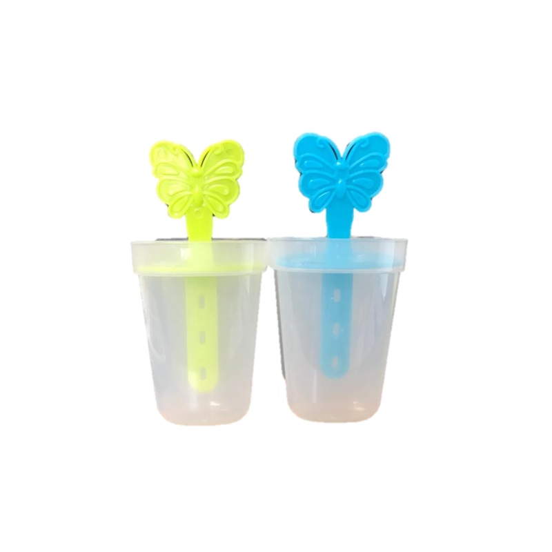 Plastic Ice Popsicle Maker Box 4 Popsicles 8 cm Assorted Colours 6834 (Parcel Rate)