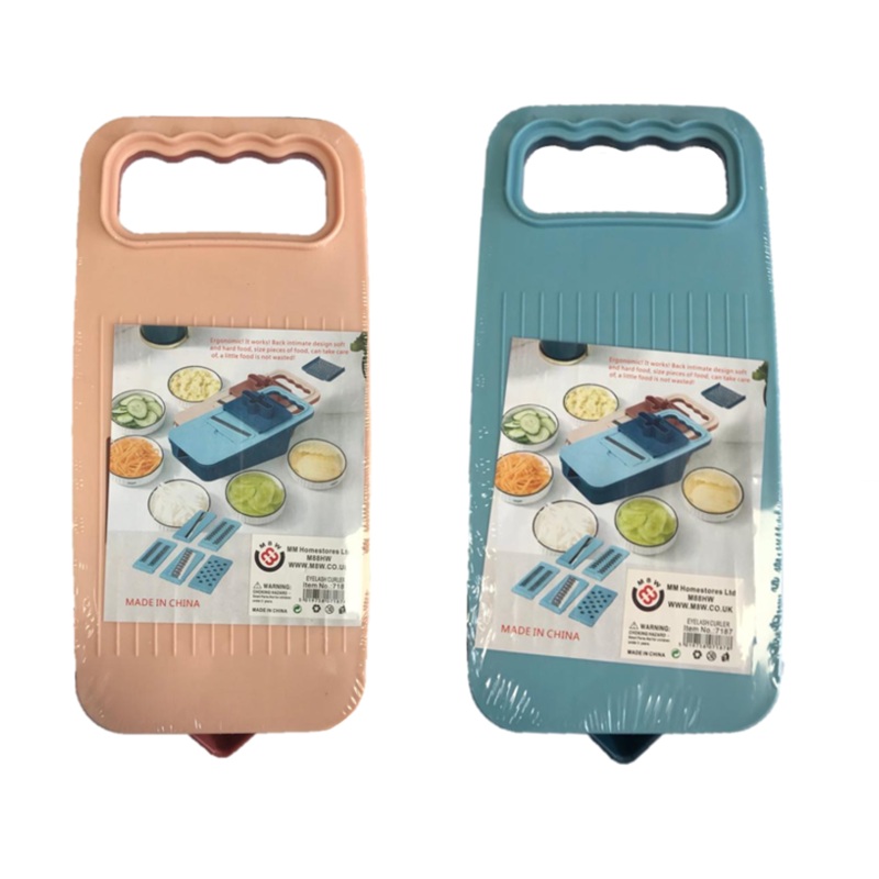 Plastic Kitchen Food Mandoline Slicer Cutter 23.5 x 11.5 cm Assorted Colours 7186 (Parcel Rate)