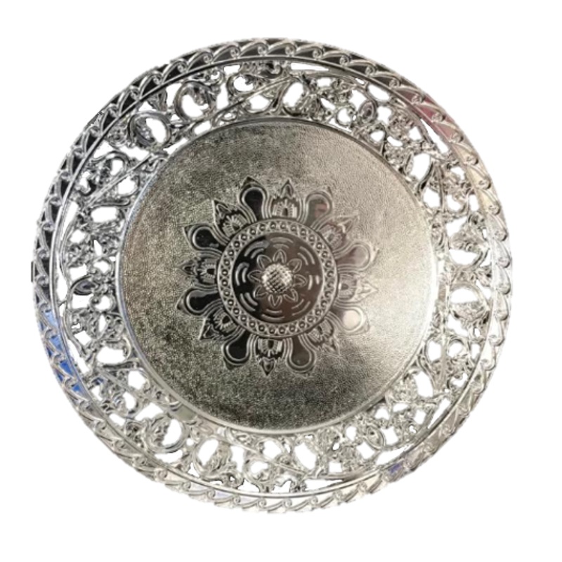 Plastic Round Serving Tray 26 cm Assorted Colours 6824 (Parcel Rate)