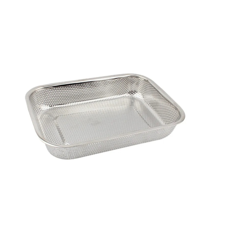 Rectangle Metal Kitchen Strainer Tray Basket 30 x 22 x 5.5 cm 7299 (Parcel Rate)