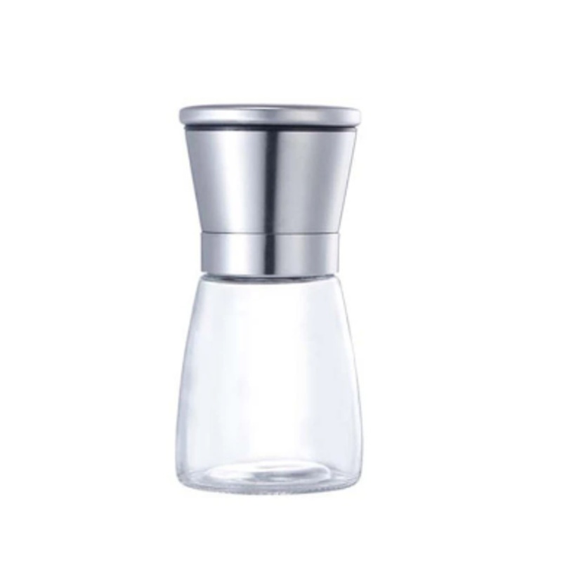 Salt Pepper Spice Grinder Glass Bottle 13 x 6 cm 6958 (Parcel Rate)