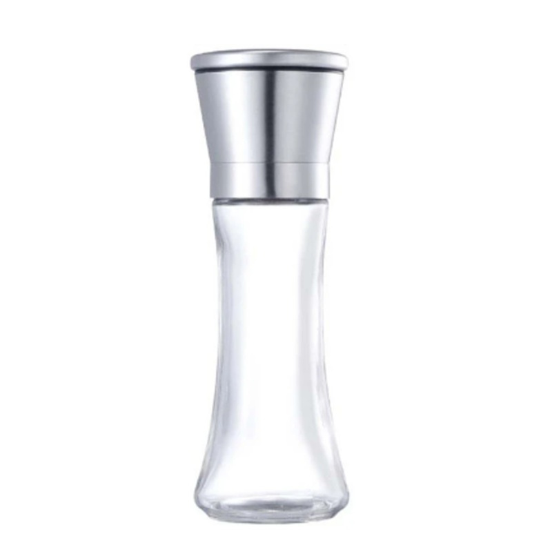 Salt Pepper Spice Grinder Glass Bottle 19 x 6 cm 6957 (Parcel Rate)