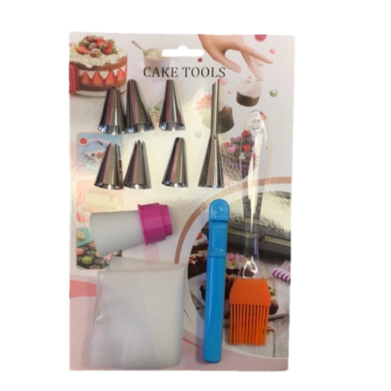 Cake Decorating Piping Bag Tip Brush Set Assorted Piping Tips 7370 (Parcel Rate)