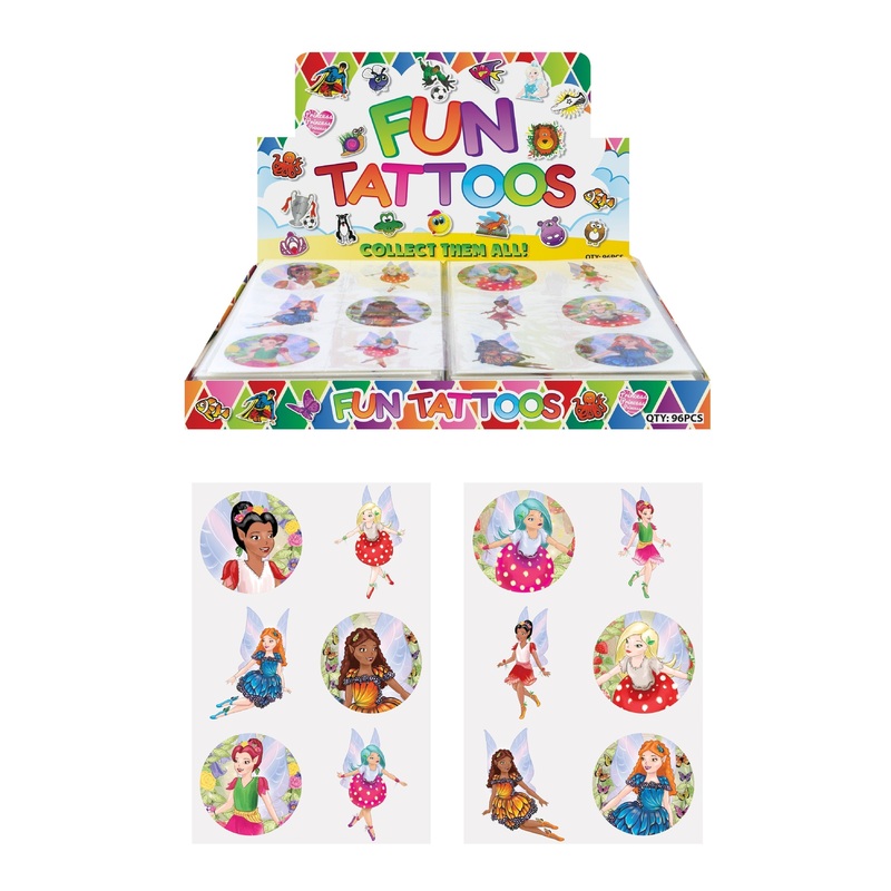 Children’s Fun Sticker Tattoos Fairy Style (4cm) Assorted Designs N51045 (Parcel Rate)