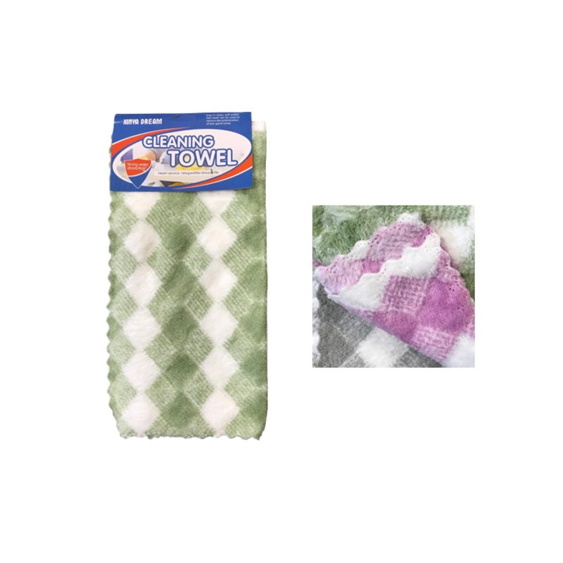 Cleaning Towel Cloth 27 x 28 cm Pack of 3 Assorted Colours 6971 (Parcel Rate)
