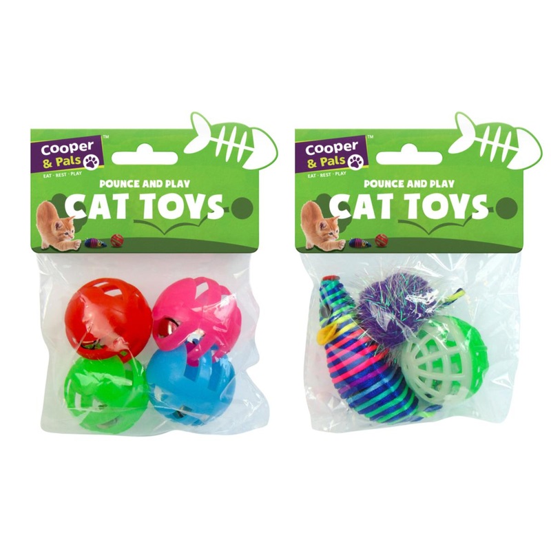 Pet Cat Toy Pack 3 / 4 Pieces Assorted Designs 317553 A (Parcel Rate)