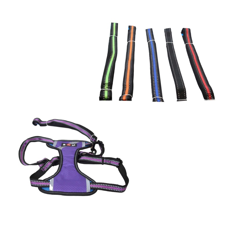 Pet Dog Leads and Harness 29 x 18 cm Assorted Colours 6032 (Parcel Rate)