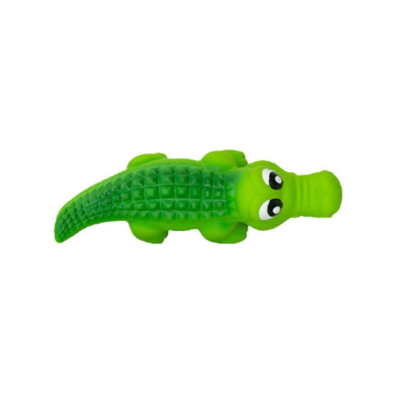 Pet Dog Toy Squeaky Crocodile Alligator 19 cm Assorted Colours 7254 (Parcel Rate)
