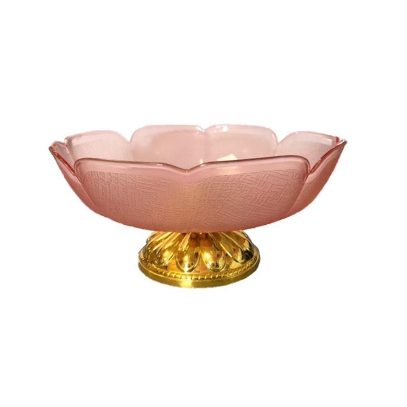 Plastic Flower Fruit Serving Bowl 27 x 10 cm Assorted Colours 7171 (Parcel Rate)