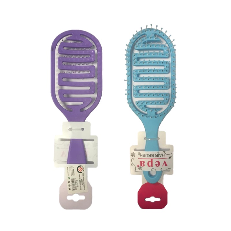 Plastic Hair Brush Comb 24 x 7.5 cm Assorted Colours 7383 (Parcel Rate)