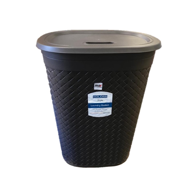 Plastic Laundry Basket 59 x 45 x 31 cm Assorted Colours MX5184 (Big Parcel Rate)