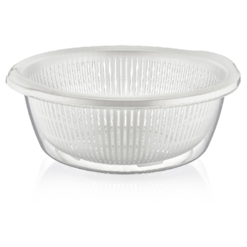 Plastic Strainer with Bowl 7L Assorted Colours D10212 A (Parcel Rate)