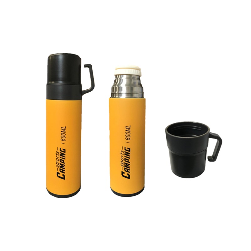 Stainless Steel Thermos Travel Flask Bottle 600ml Assorted Colours 7392 (Parcel Rate)
