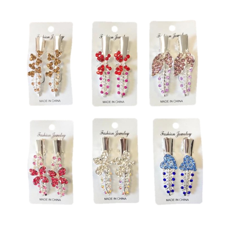 Women’s Metal Hair Alligator Clip with Floral Decorations 5.5 cm Assorted Designs 7331 (Parcel Rate)