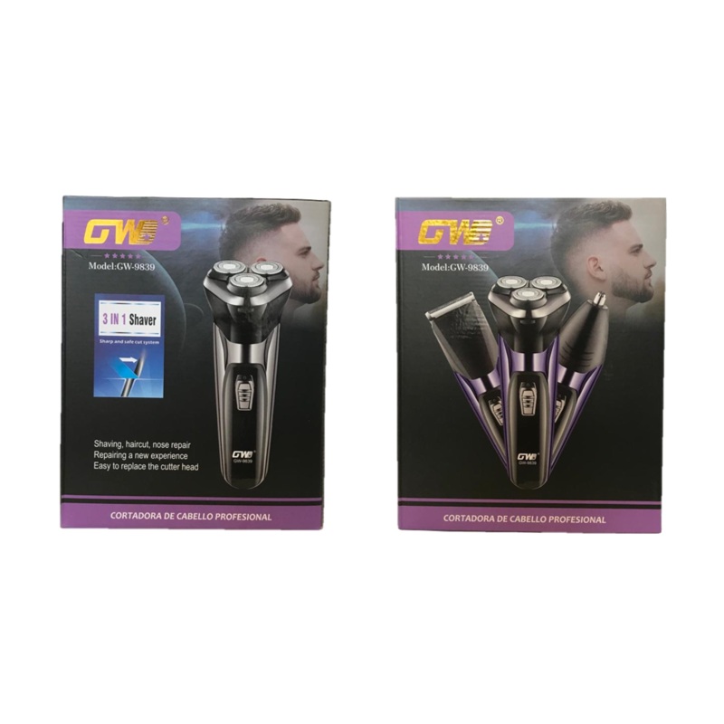 3 in 1 Hair Shaver Trimmer GW-9839 Micro-USB 7189 (Parcel Rate)