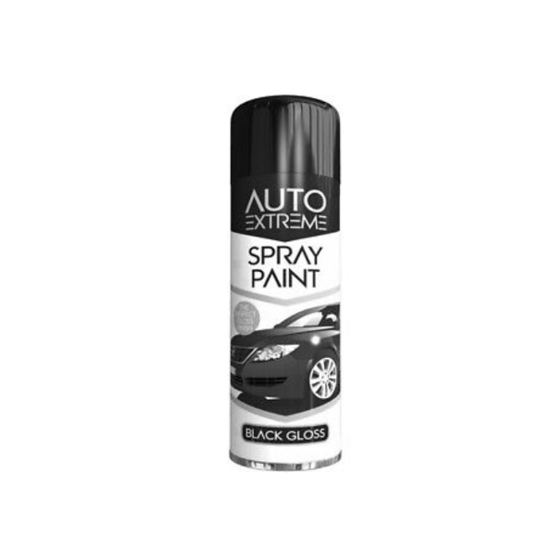 Auto Extreme Spray  Paint Black Gloss 250ml 1901 (Parcel Rate)