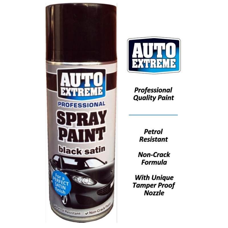 Auto Extreme Spray Paint Black Satin 400ml  1929 (Parcel Rate)