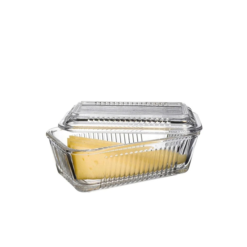 PB Frigo Clear Glass / Cheese Butter Dish 17 x 10 x 7 cm 97711 A (Parcel Rate)
