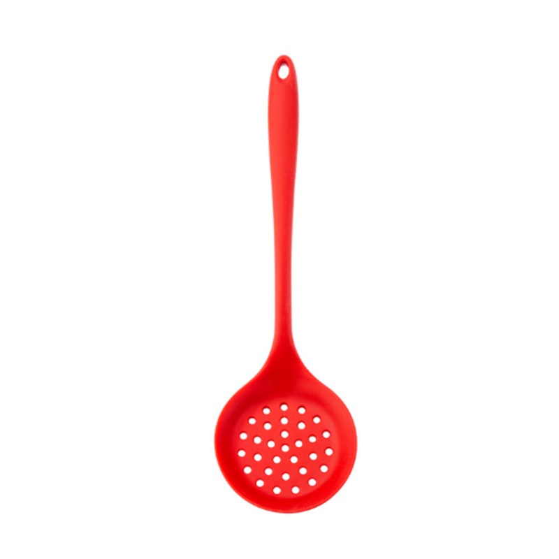 Silicone Skimmer Slotted Draining Spoon 32 x 9.5 cm Assorted Colours 7263 (Parcel Rate)