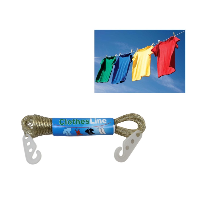 Washing Clothes Line Outdoor Hanging Rope with 2 Hooks 10 m 5813 / 7234 (Large Letter Rate)