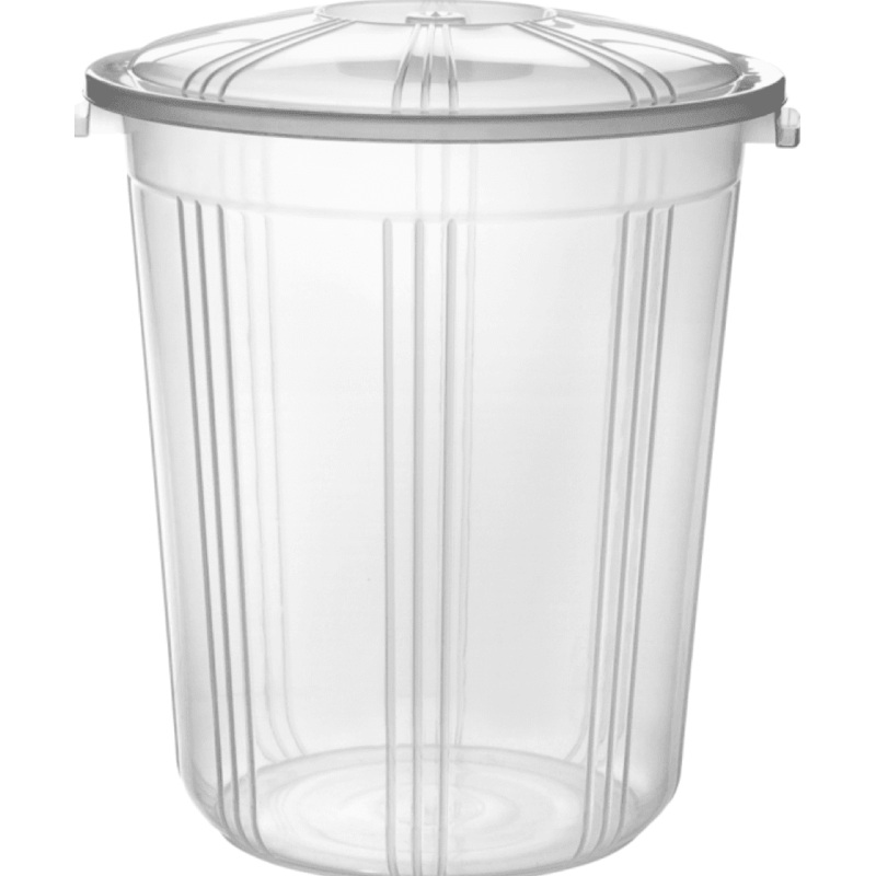Clear Plastic Storage Bin Bucket with Lid 70 Litre AK557 (Big Parcel Rate)