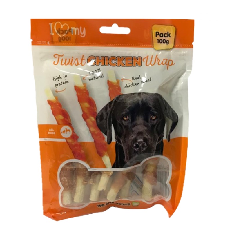Pet Dog Treats Chicken Twist 100g 77695 (Parcel Rate)