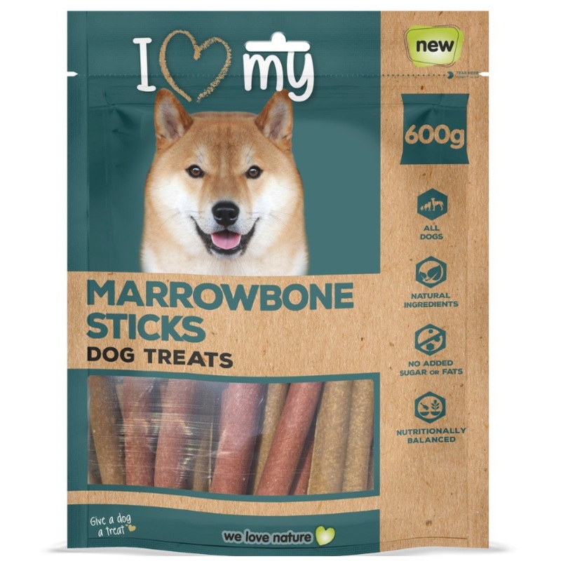 Pet Dog Treats Marrowbone Meaty Sticks 600g Bumper Bag 74205 (Parcel Rate)